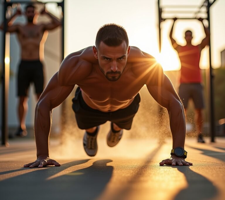 Athlete doing pistol squats outdoors
