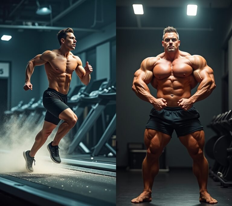 Side-by-side physique comparison