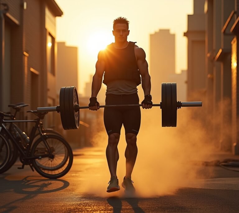 Outdoor weekend workout in park